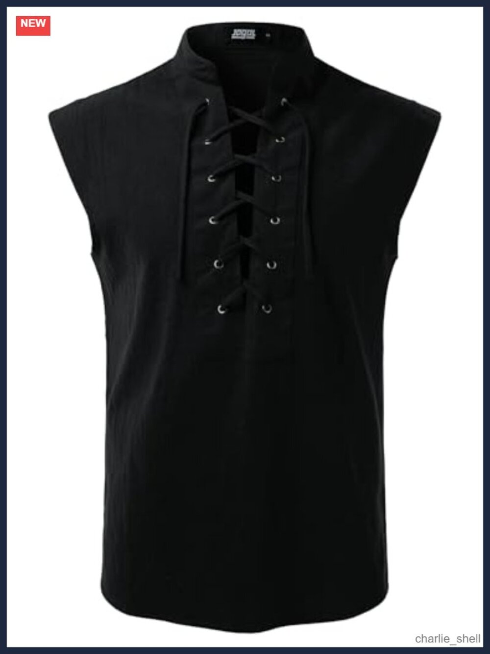 Medieval Renaissance Sleeveless Shirt Men's Cotton Halloween Costume Top